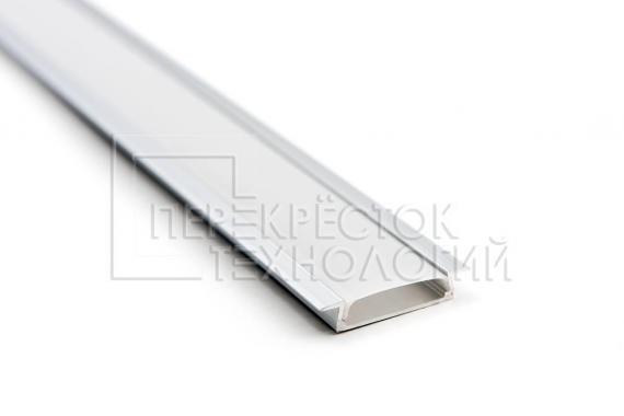Профиль плоский для двухрядных лент встраиваемый с фланцем 