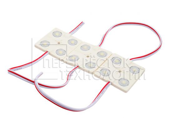 Кластер 2835 4LED с линзой 1,44Вт 12В 