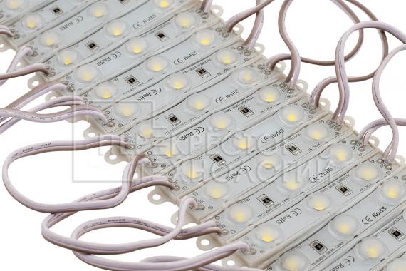 Кластер 2835 3LED с линзой 1,08Вт 12В IP65